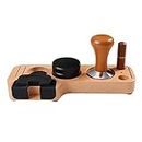CLUB BOLLYWOOD® Espresso Tamping Stand Set Barista Part for Kitchens Worktop Coffee Bar Beech 58mm|Small Kitchen Appliances | Coffee & Tea Makers | Replacement Parts & Accs | 1 Espresso Station