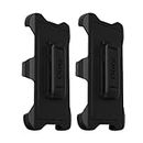 OtterBox Defender Series Holster Belt Clip Replacement for Galaxy S23 Ultra (Only) - Non-Retail Packaging - Black - 2 Pack