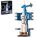 OundarM Space Exploration Rocket Toy with Control Tower Building Kit for 6 7 8 9 10 Years Old Boys, Best Space Toy Gifts for 6-10 Years Old Boys, Compatible with Lgo (130 Pcs)