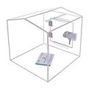Rasper Transparent Acrylic Donation Box, Daan Patra, Drop Box, Ballot Box (Extra Big Size 12x12x12 Inches, Hut Shape) with Lock Facility
