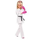 Barbie- Carriere Giochi Olimpici Tokyo 2020, Bambola con Kimono da Karate e Accessori Giocattolo per Bambini 3+ Anni, GJL74