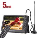 5" Portable Digital ATSC Television TV Video Player for Car Camping Kitchen F7L2