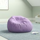 Mack & Milo™ Classic Refillable Bean Bag Chair for & Adults Cotton in White/Indigo | 18 H x 30 W x 30 D in | Wayfair