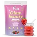 Fuel Nutrition Glow Beauty Collagen for Women | Hyaluronic Acid, Vitamin C, Lion's Mane, Biotin & More | Promotes Skin, Hair & Nail Health | Beauty Collagen Powder | Organic & Non-GMO, Mixed Berry