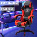 Gaming Chair Racing Computer PC Office Work Seat Reclining Footrest AU