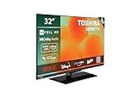 TOSHIBA 32LV3E63DG Smart TV de 32", con Resolución Full HD (1920 x 1080), HDR, Compatible con Asistente de Voz Alexa y Google, Bluetooth