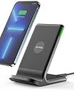 SAFUEL Wireless Charger Phone Stand, 15W Fast Wireless Charging Holder with Sleep-friendly Adaptive Light & Dual Charging Modes for iPhone 15 14 13 12 11 Pro Max MIni X Plus Samsung S22 S21 Google LG