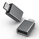 USB C to USB Adapter(2 Pack), USB C Thunderbolt 3 to USB 3.0 Adapter(Fit Side-by-Side), USB 3.0 OTG Female Adapter for MacBook Pro/Air 2020/2019/2018, iPad Pro 2020, XPS and More Type-C Devices