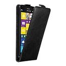cadorabo Case works with Nokia Lumia 1520 in NIGHT BLACK - Flip Style Case with Magnetic Closure - Wallet Etui Cover Pouch PU Leather Flip