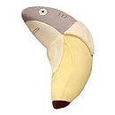 18" Banana Plush Pillow, Stuffed Shark Banana Stuffed Animal Doll Cuddly Throw Pillow for Sofa Yellow 18"