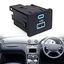 Heffchi Carplay USB Interface Hub,Compatible Ford/Lincoln//F150 SYNC 3 USB+Type-C Module,Dual Port Support Apple Carplay Android,SYNC 3 USB-C Hub Charging Faster-Update to Version 3.4,Hc3Z-19A387-C（S