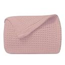 linenaffairs Tencel Waffle Weave Blanket King(104" x 90")-Lightweight Washed Soft Breathable Blanket for All Season- Perfect Blanket Layer for Couch Bed Sofa - Rose Pink