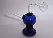 MFT 4 INCH Transparent Blue BUBLER Smoking Weed HANDPIPE Glass Bong Funnel Oil Burner Hand Blue Pipe