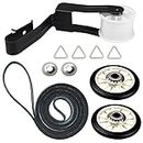 4392065 Dryer Repair Kit with 349241T Drum Roller Kit, 691366 Idler Pulley and 341241 Belt by Techecook - Replacement for Whirlpool & Kenmore Dryers - Replaces 587636 AP3098345 AP6010582 WP691366