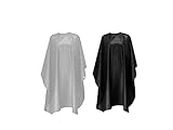 SIYAA Salon Professional Hair Cutting Sheet Apron Cape Waterproof for Men and Women Saloon Accessories Item Pack Of 2 (White+Black)