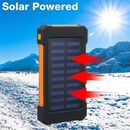 Portable 50000mAh Waterproof Solar Power Bank USB External Battery Pack Charger