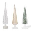 Christmas Tree Ornaments Standing Home Decor Decoration Xmas Party Glass 3-Color
