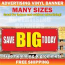 BIG SAVE TODAY Advertising Banner Vinyl Mesh Sign clearance discount sale