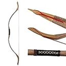 Mongolian Recurve Bow Traditional Handmade Longbow 35-55lbs Archery Wooden Bow Hunting Horse Bow Fit for Right and Left Hand Adult Archery Bows (30)