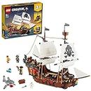 LEGO 31109 Creator 3in1 Pirate Ship Toy with Inn & Skull Island, Gift for Kids, Boys & Girls age 9 Plus Years Old with Minifigures and Shark Figure