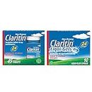 Claritin 24 Hour Non-Drowsy Allergy Medicine Bundle Pack, Prescription Strength Allergy Relief with 10mg Loratadine, Antihistamine, 45ct Tablets and 10ct Liquid Gels