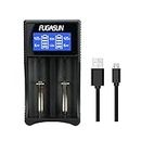 Universal 18650 Battery Charger,LCD Intelligent 18650 Li-ion Ni-MH Ni-Cd Battery Charger for 26650 22650 20700 18490 18350 17670 17500 16340(RCR123) 14500 10440 Ni-MH Ni-Cd A AA AAA AAAA C(Batteries Excluded)