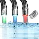 3-Color LED Water Faucet Temperature Sensitive Gradient Light Water Faucet Stream Color Changing Faucet Tap Sink Faucet for Kitchen/Bathroom