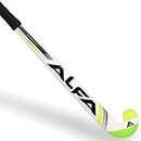 A L F A Magnum Wooden Painted Hockey Stick with Seven Ply Head with PU Black Grip(Light Weight) (37 INCHES)
