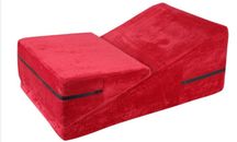 Wedge ramp love pillow set red (liberator wedge ramp style love furniture)