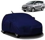 PROZAS® Waterproof Car Body Cover All Accessories Compatible for Toyota Innova with Mirror Pocket Uv Dust Proof Protects from Rain and Sunlight | Navy