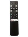 Remotex Rc802V Fmr1 32F2A 40F2A 49F2A Led Lcd Smart Tv Hd Remote Control Compatible With Tcl And Iffalcon Smart Tv With Netflix Function (Without Voice) - Black