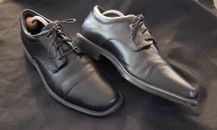 Zapatos de vestir Rockport de cuero negro - impermeables - talla 10 para hombre - APM11771