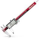 Olsa Tools Digital Caliper Measuring Tool - Inches, Fractional Inches, & Millimeters - 0-6 Inches - Stainless Steel Digital Calipers Measuring Tool - Large Easy-to-Read Display - Part: 1589