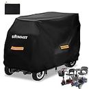 Upgraded Mobility Scooter Storage Cover,SRIMMIT Heavy Duty 420D Oxford Fabric Electric Scooter Cover, Waterproof,Anti-UV,Durable with Waterproof Strip,Reflective Strips,3 Buckles and Large Storage Bag XL（57" *27" * 39"）