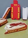 Envase Automontable Cajita Hot Dog - Bandejitas Hot Dog 100 Unidades - Perrito Caliente 100uds