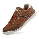 TARELO Trainers Men's Shoes Classic Sneaker Brown 9