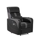 X Rocker Gamma Recliner Gaming Chair, 2.1 Bluetooth Audio System, Headrest Mounted Speakers, Built-in Footrest and Cupholder, 718001, 34.84" x 39.37" x 30.31", Black