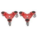 ARTIBETTER 2pcs Furniture Moving Dolly 3 Wheels Steel Tri Dolly Heavy Duty Wheel Movers Mobile Rollers Triangle Swivel Caster Easy Tool for Home Furniture Appliance 6.5 Inch