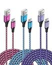 [3Pack/6ft] Samsung Charger Cord, AILKIN 3A USB Type C Fast Charging Cable for Samsung Galaxy A15 A14 5G A13 A54 A53 S23 S22 Ultra S21 iPhone 15 Pro Google 8 7Pro 6a USB C to USB A Android Phone Cord