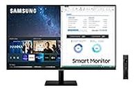 Samsung LS32AM502NRXEN - Monitor Smart de 32'' FullHD, 1920x1080, Smart TV Apps, TV Plus, Altavoces, WiFi, Bluetooth, VA, diseño sin Marcos, Negro