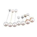 Kofati 7PCS Artificial Pearl Brooch Pins, Sweater Shawl Clips Pearls Brooch Safety Pins for Girls Women Dresses Clothing Decoration Accessories