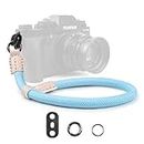 VOVMOEYA Kamera Handschlaufe,Kameragurt aus Seil für Sony Alpha Handschlaufe A7 IV A6400 A6000 Canon EOS Handschlaufe Fujifilm X100V Nikon DSLR Handschlaufe - Blau