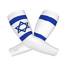 Dultua Cooling National Flags Arm Sleeve Compression Arm Sleeves Outdoor Sports UV Sun Protection for Women Men, Flag of Israel, One Size