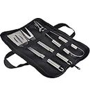 GQC BBQ Grill Tool Set, Stainless Steel Barbecue Grilling Utensils Kit with Carry Bag, Spatula, Tongs and Fork BBQ Tool Accessories for BBQ Cooking Outdoor Camping