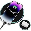 Chargeur sans Fil Rapide, Chargeur Induction 15W Charging Pad pour iPhone 14 Pro max/13/12/11/XS Max/XR/XS/X/8,Samsung Galaxy S22/S21/S10/S9/S8/Note 20/10/9/8, AirPods 2/3/Pro,Huawei,Xiaomi