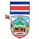 A-ONE Confezione da 3 pezzi - Arenal Vulcano National Park Badge+Bandiera Costa Rica Patch e Pin, Patch vintage, Patch Nazionale, Cucito su Giacche di Jeans da Stiro, Toppa Esterna NO.380B