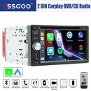Autoradio DVD CD 2 DIN Carplay Android Auto Bluetooth Touch Screen AM RDS