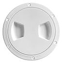 JZLiner Boat 5 Inch Inspection Port Boat Access Seal Kayak Hatch Plus RV Marine Tight Hole Cover Lid (White)