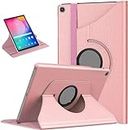 AM Case For Samsung Galaxy Tab A 10.1 2019 T510 T515 T517 Leather Smart Rotating 360 Flip Case Stand Cover for Galaxy Tab A 10.1 inch SM-T510/SM-T515 2019 Tablet with Pen Holder (Rose Gold)