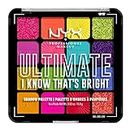 NYX PROFESSIONAL MAKEUP, Ultimate Shadow Palette, 16-shade Eyeshadow Palette, Pigmented mattes, creamy metallics & shimmers, Vegan Formula, 0.8 g - I Know That's Bright